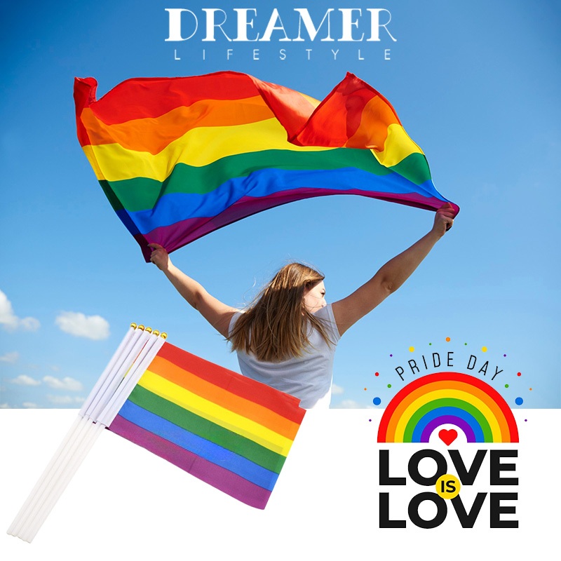 Dreamer [พร้อมส่ง] ธง หลากหลายทางเพศ LGBT ขนาด lgbt flag ธงสีรุ้ง
