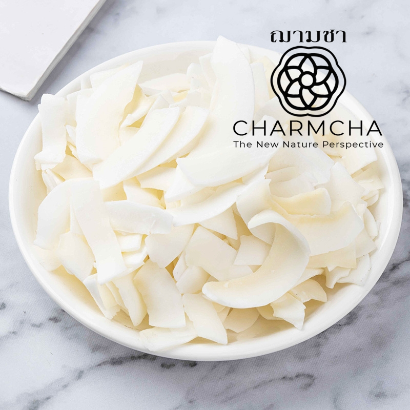 ชามะพร้าวอบ (Coconut Fruit Tea) ชาผลไม้ ใช้ตกแต่งเครื่องดื่มอาหารได้ ฌามชา อบแห้ง  ตกแต่ง Charmcha ใบชา น้ำมันมะพร้าว