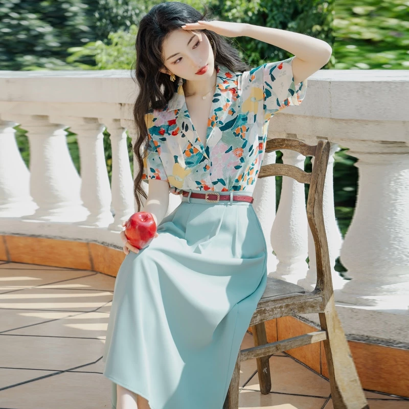 STYLE W375 เสื้อแขนสั้นลายดอก เสื้อฮาวายลายดอกไม้ thumbnail 6