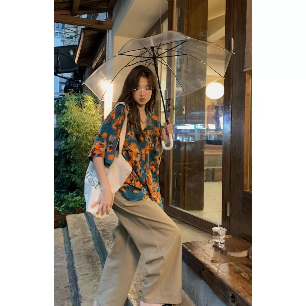 เสื้อเชิ้ตฮาวายแขนสั้นลายดอก STYLE W271/001 thumbnail 10