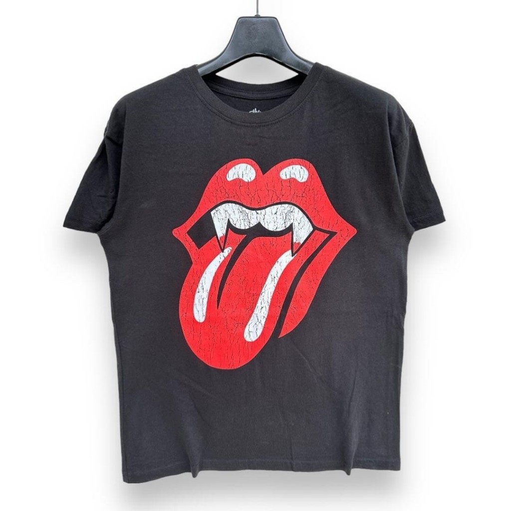 The Rolling Stones เสื้อยืดวงดนตรี (สภาพดี)
