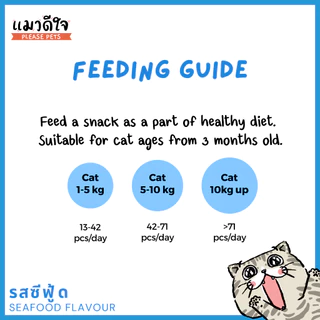 แมวดีใจ - ขนมแมว มินิไบท์ [รสซีฟู้ด] [35g] - Mini Bite Seafood Flavour