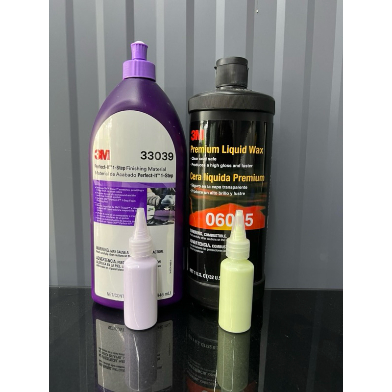3M น้ำยาขัดสีรถ 33039 น้ำยาขัดสี (1-step finishing)ขั้นตอนเดียวจบ/06005 น้ำยาเคลือบสีพรีเมี่ยมแว็ค ต