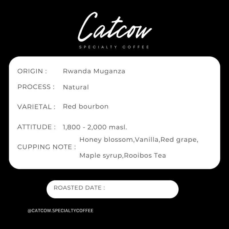 เมล็ดกาแฟคั่ว Rwanda Muganza หอม Maple syrup และ Honey หวานทิ้งท้ายชุ่มคอ