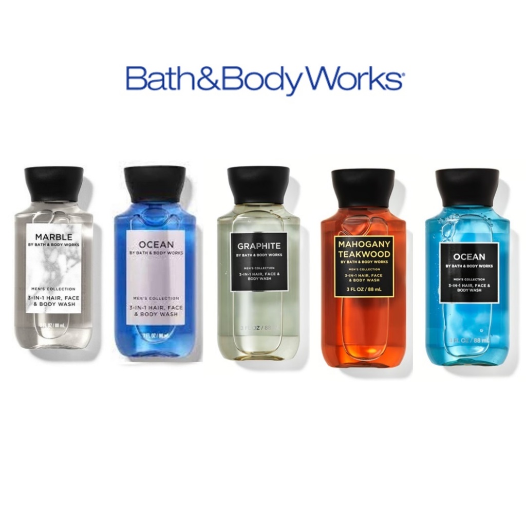 Bath & Body Works กลิ่น Ocean ,Marble , Midnight , Mahogany Teakwood , Graphite เจลอาบน้ำอาบสะอาดฟอง