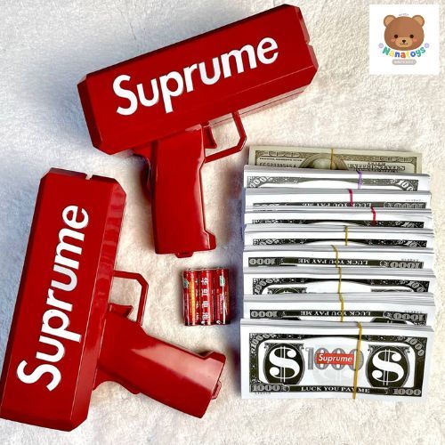 **พร้อมส่ง** ปืนยิงเงิน ปืนยิงแบงค์ Supreme ของเล่นปืนยิงธนบัตร ปืนยิงแบงค์ พร้อมธนบัตร 699