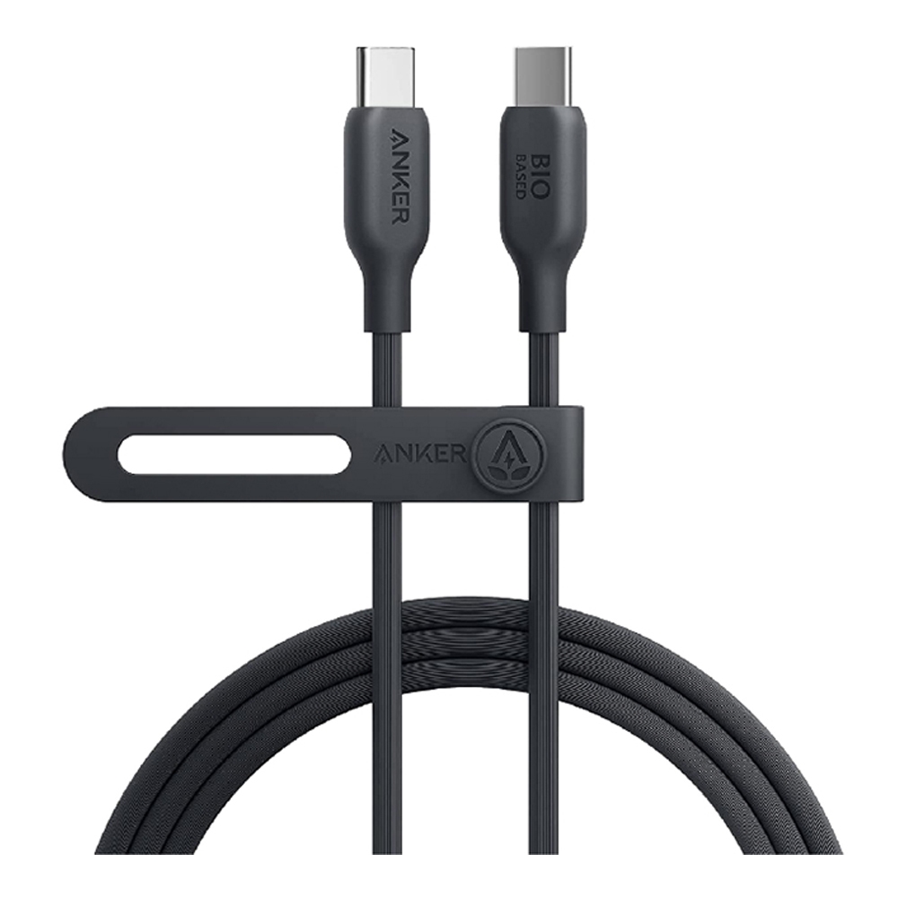 CHARGER CABLE (สายชาร์จ) ANKER 544 USB-C to USB-C (Bio-Based 6ft) 1.8 METER (AK394) (BLACK)