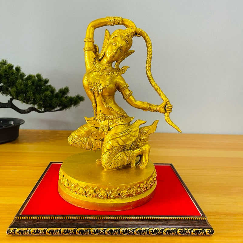 พระแม่ธรณี แร่เหล็กน้ำพี้ ขนาดฐาน 5.5 นิ้ว สูง 9 นิ้วแถมฟรีฐานรอง - รูปที่ 7