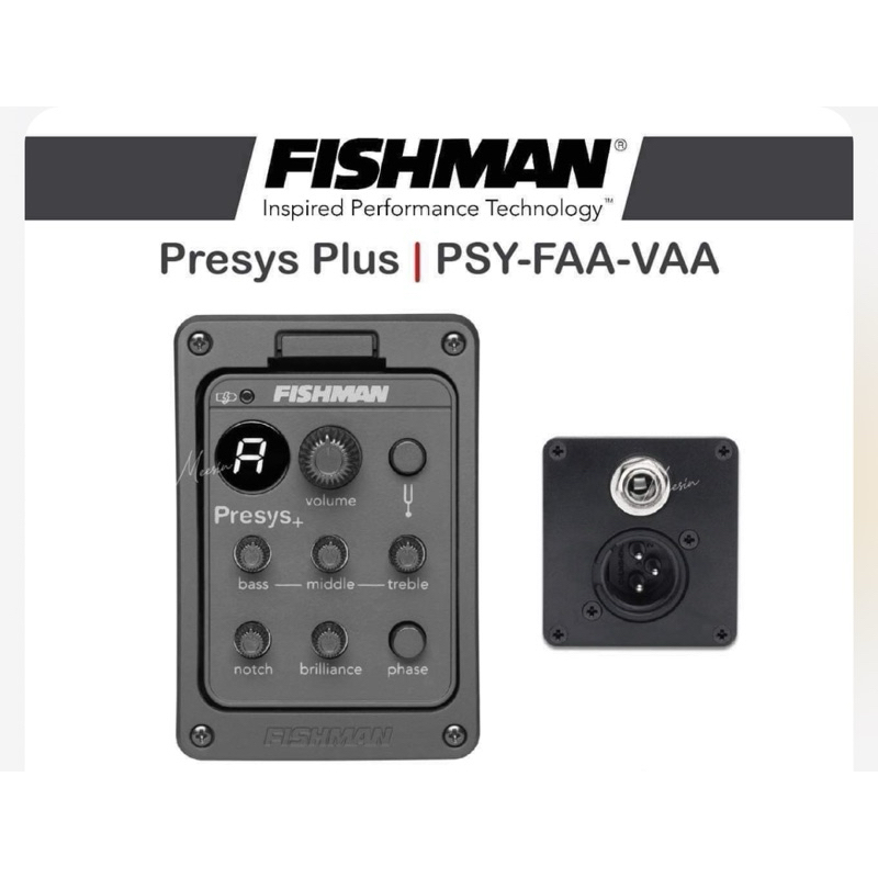 ปิ๊กอัพกีตาร์โปร่ง Fishman® Presys+รุ่น PSY-FAA-VAA แบบติดตั้งด้านข้าง มีช่องเสียบแจ็ค 1/4″ และช่องแจ็ค XLR🎯