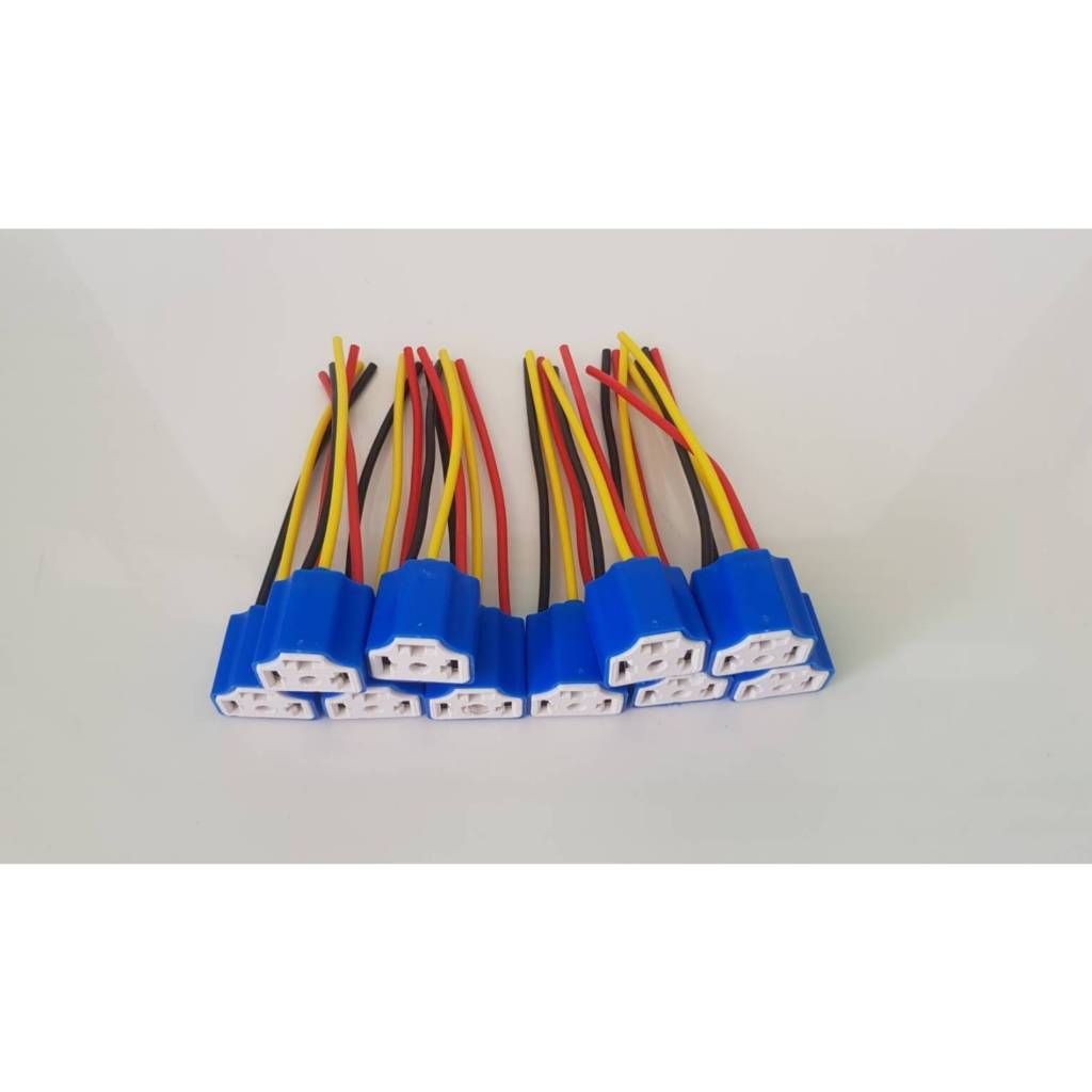 ปลั๊กไฟหน้า เซรามิค สีน้ำเงิน (10ชุด) 120-