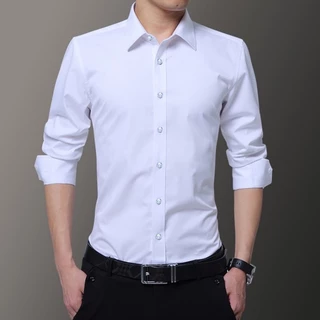 เสื้อเชิ้ต สีพื้นแขนยาว รุ่นสลิมฟิต ใส่ทำงาน ใส่เที่ยวได้ SL62
