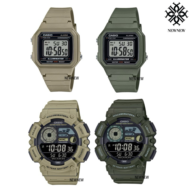 CASIO WS-1500H-3B WS-1500H-5B W-217H-3A W-217H-5A ของแท้ประกันศูนย์ 1ปี