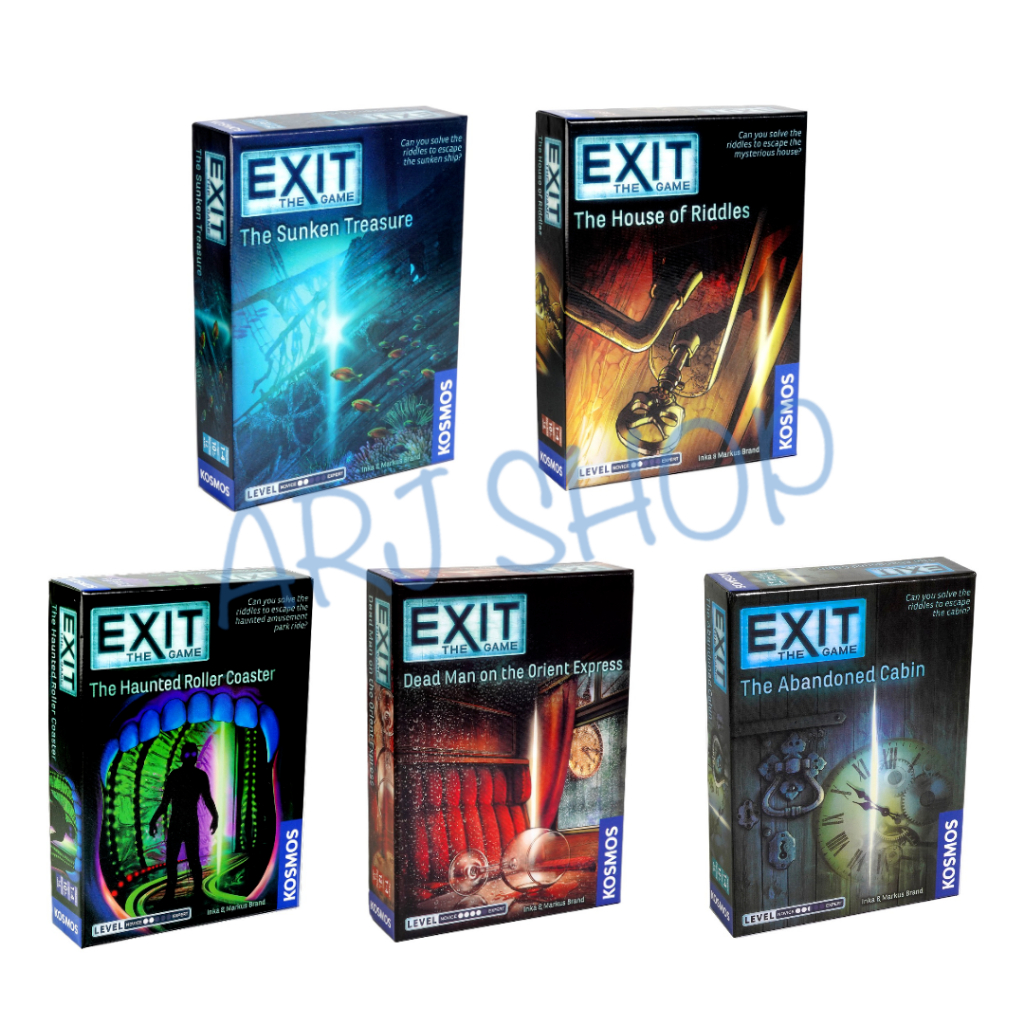 Exit : Abandoned Cabin / Dead Man / Sunken Treasure / House of Riddles / Roller Coaster Board game (English) - บอร์ดเกม