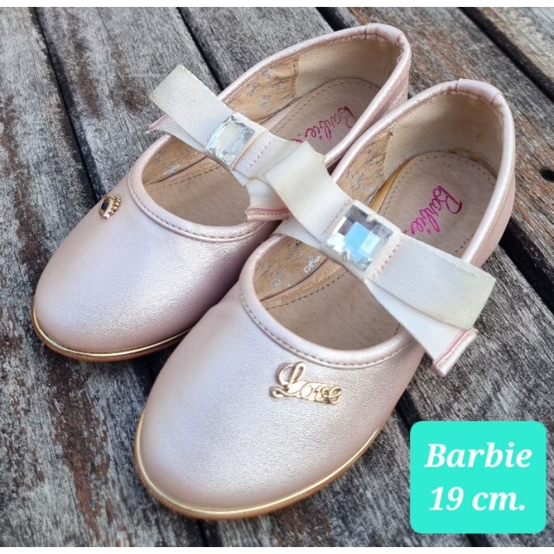 รองเท้าบาร์บี้ รองเท้าคัทชูมือสอง Barbie แท้ 100% 19 cm.