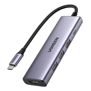 ADAPTER/CONVERTER (อุปกรณ์แปลงสัญญาณ) UGREEN USB-C MULTI PORT HUB 5IN1 [WITH PD] (15596)