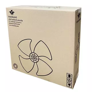 Wasaki ใบพัดพัดลม16นิ้ว รุ่น 6 ใบพัด ลมแรง สีใส (แถมฟรี ตัวล็อคใบพัด)