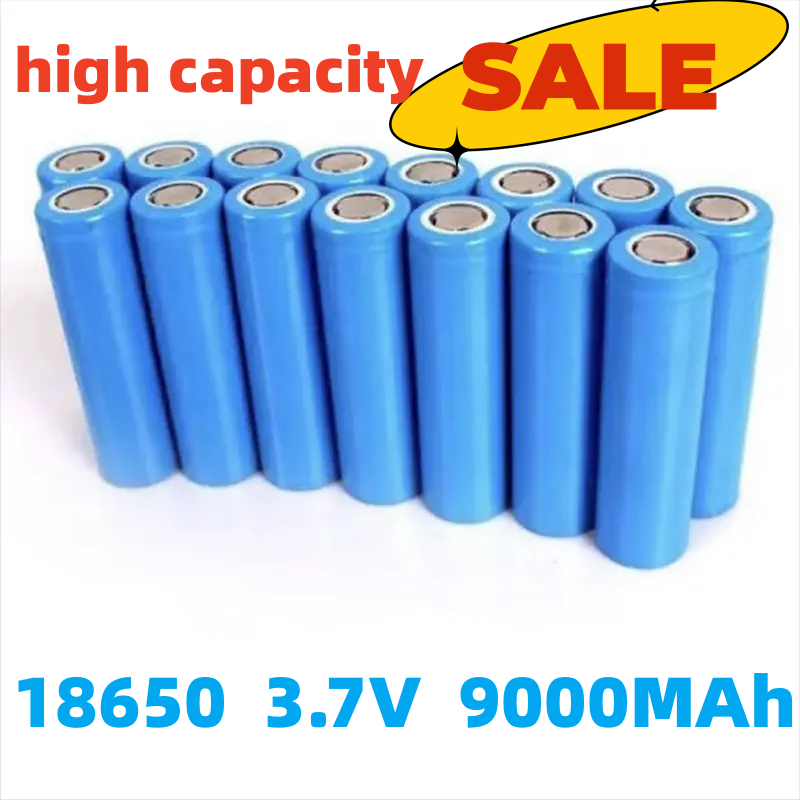ถ่านชาร์จ 18650 3.7V 9000 mAh ไฟเต็ม ราคาสุดคุ้ม แบตเตอรี่ลิเธียมไอออนแบบชาร์จไฟได้ ราคาถูก 4 ก้อน