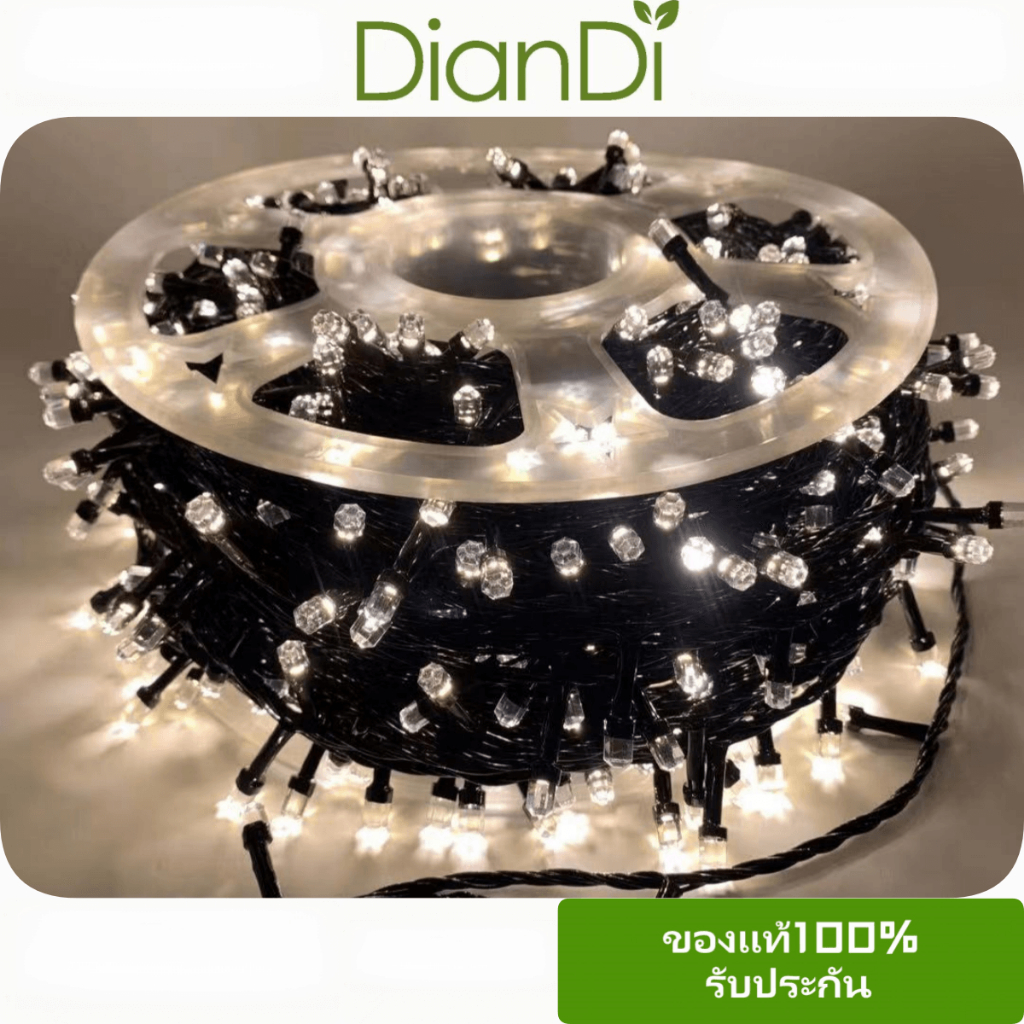 ซื้อ2แถม1 ไฟตกแต่ง，สายเต็ม100%（หกเหลี่ยม）LED 100เมตร 50เมตร500ดวง 10เมตร ไฟคริสต์มา