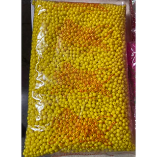 ลูกปัด พลาสติก ทรงกลม ขนาด 6 มิล รวมสีหลายสี ขาว ครีม ชมพู ส้ม เหลือง แดง เขียว