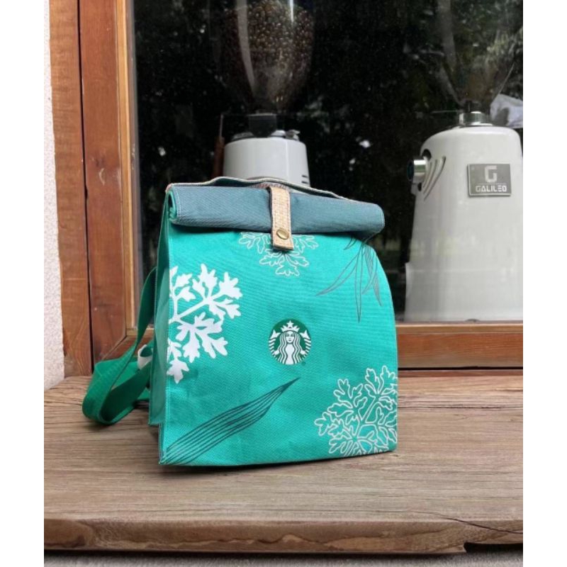 กระเป๋าเป้ /ถือ Starbucks in japan สีเขียวสวยคลาสสิค ขนาด 20*35*13cm.