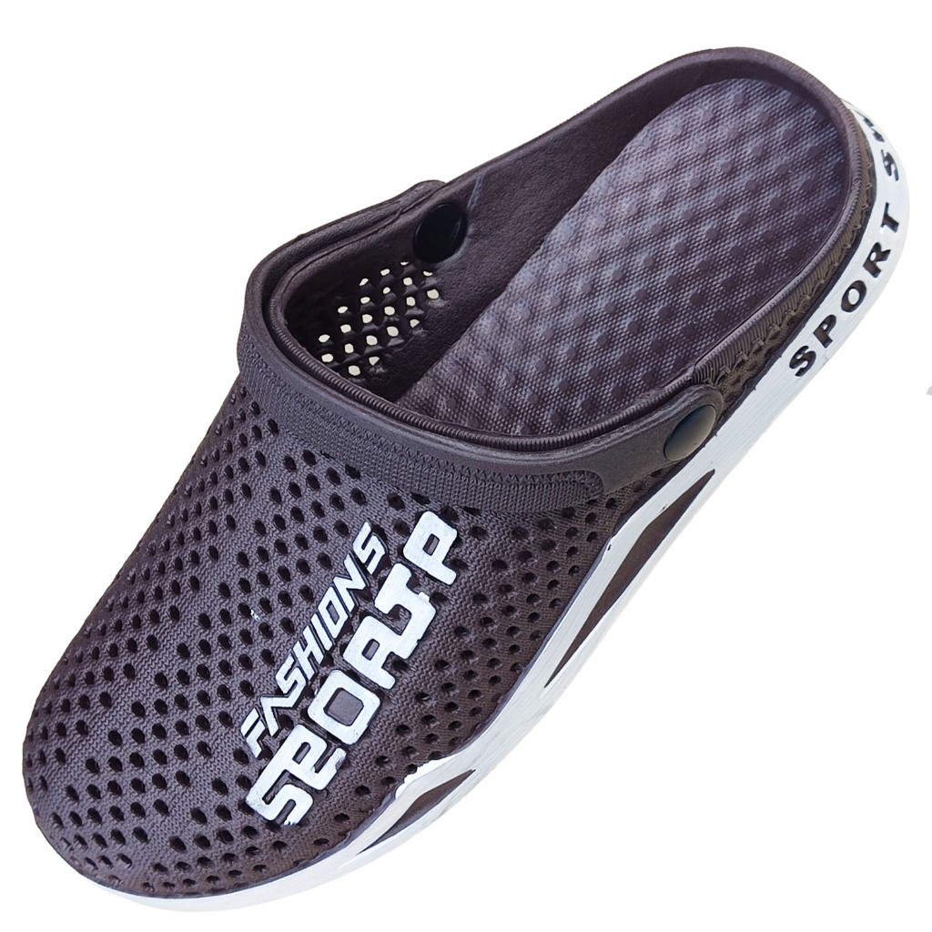 WOOQ SPORT (36-44 เผื่อ1ไซส์) รองเท้าหัวโต สวมง่าย ถอดง่าย คล่องตัว นุ่มสบาย ผลิตจากยางคงทน เหนียวแน่น