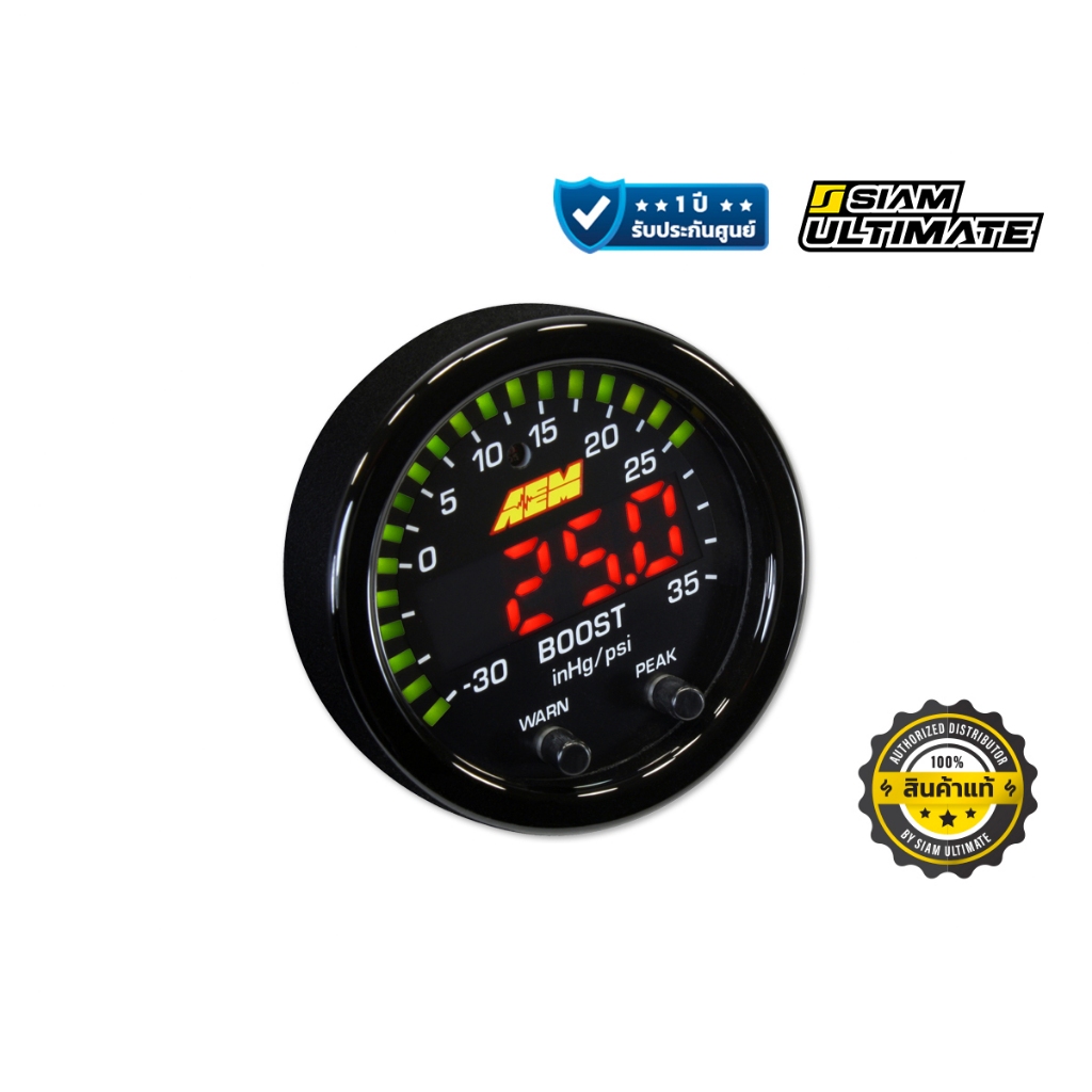 เกจวัดบูส AEM X-SERIES Boost Pressure Gauge 35 ปอนด์ / 2.5 บาร์ (30-0306)