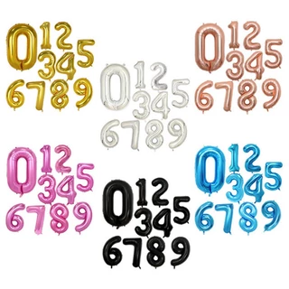 ลูกโป่งฟอยล์ ตัวเลข 0-9 หลายสี ขนาด40"