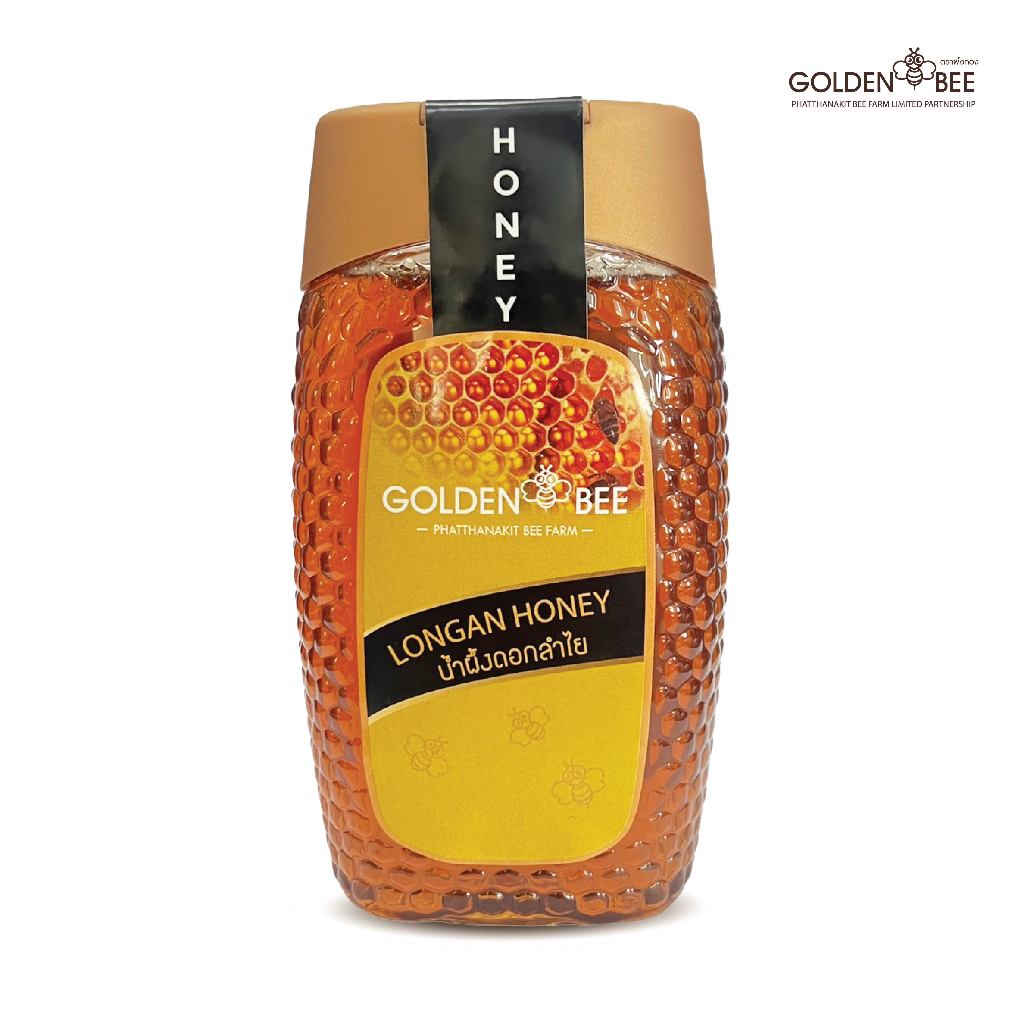 Golden Bee น้ำผึ้งดอกลำไย น้ำผึ้งเดือน 5 แบบขวดบีบ Longan Honey 500g.