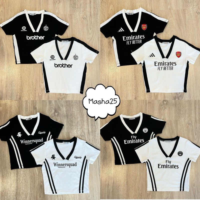 เสื้อครอป สปอร์ต สกีนลายเท่ๆ ป้ายnomto