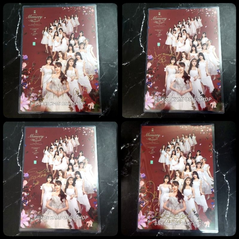 โปสเตอร์ ลายเซ็น คนิ้ง มามิ้งค์ สิตา Kaning Marmink Sita cgm48 คอนเสิร์ต memory of flowers SSR A3 po