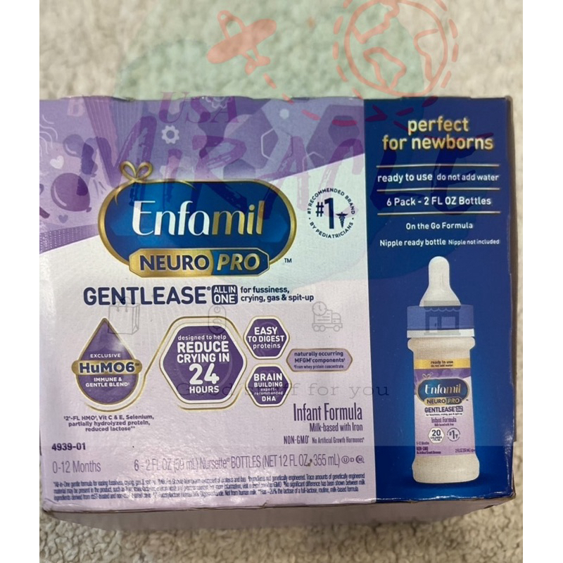 🍼💪🏻👶🏻EnfaMil Neuro Pro Gentlease นมผงสำเร็จรูปพร้อมดื่ม 2 ออนซ์