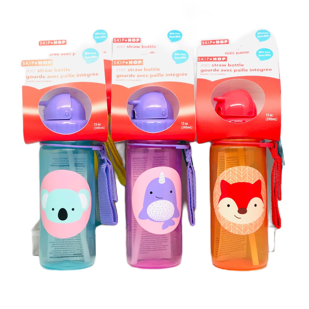 Skip Hop™️ กระติกน้ำเด็ก  <พร้อมส่งทุกลายลายเยอะมาก> รูปสัตว์พร้อมหลอดดูด