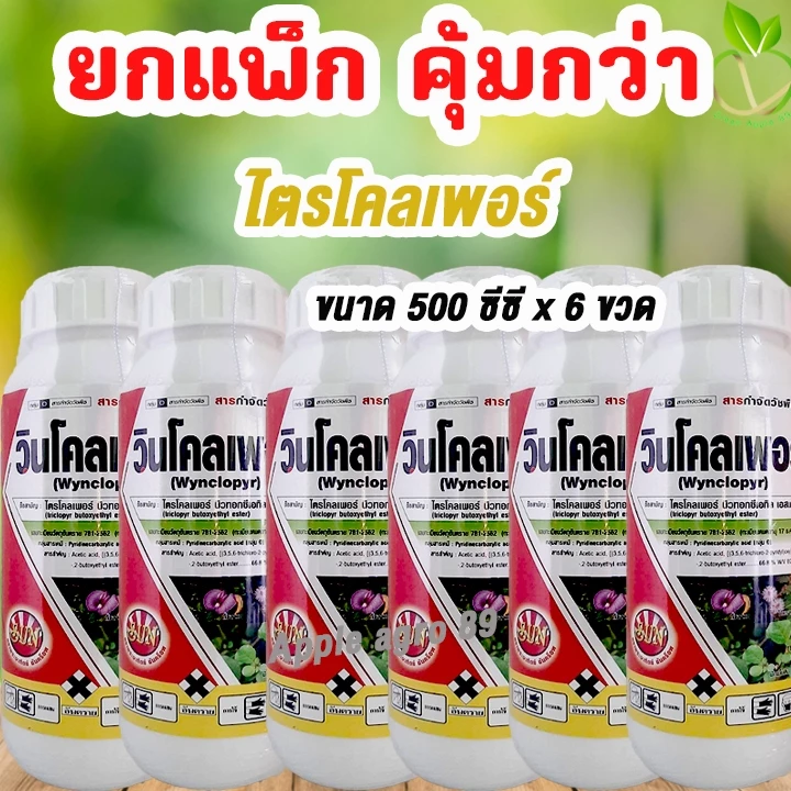 🔥ยกแพ็ก คุ้มกว่า ไตรโคลเพอร์ ขนาด 500 ซีซี x 6 ขวด ยาฆ่าตอไม้ ยาฆ่าตอ กำจัดหญ้าใบกว้าง กำจัดตอไม้