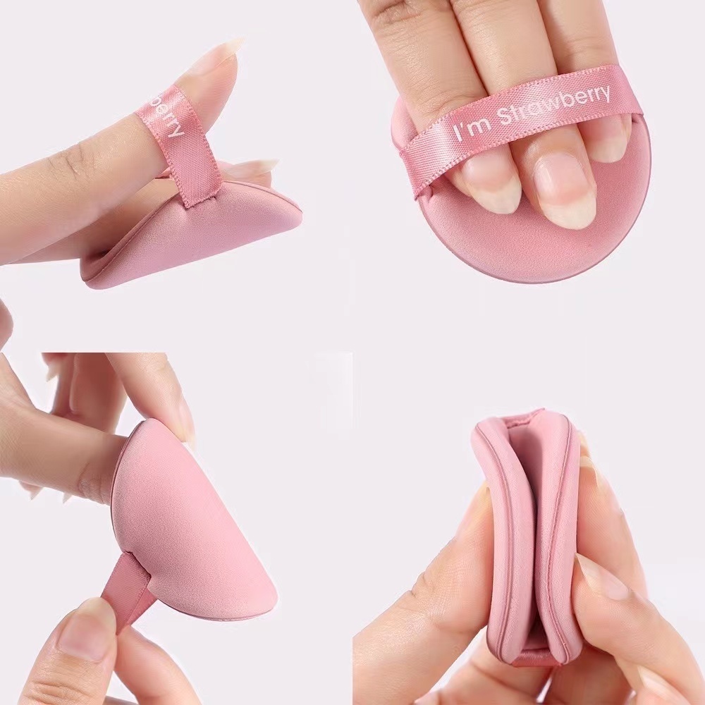 พัฟแต่งหน้า คอนซีลเลอร์ รูปไข่ ขนาดเล็ก แบบแห้ง และเปียก แบบนิ่ม ยืดหยุ่น - รูปที่ 2