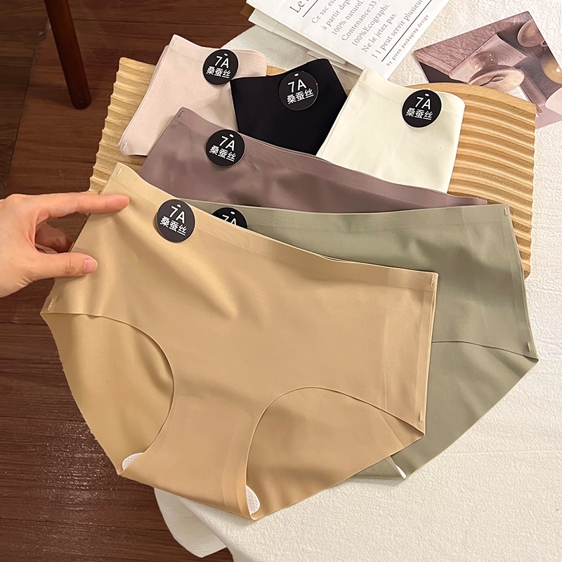 7A กางเกงในไร้ขอบ ไร้รอยตะเข็บเย็บ เป้าสองชั้นป้องกันแบคทีเรีย ผ้านิ่ม สวมใส่สบาย ยืดหยุ่นได้ดี Size M-XL