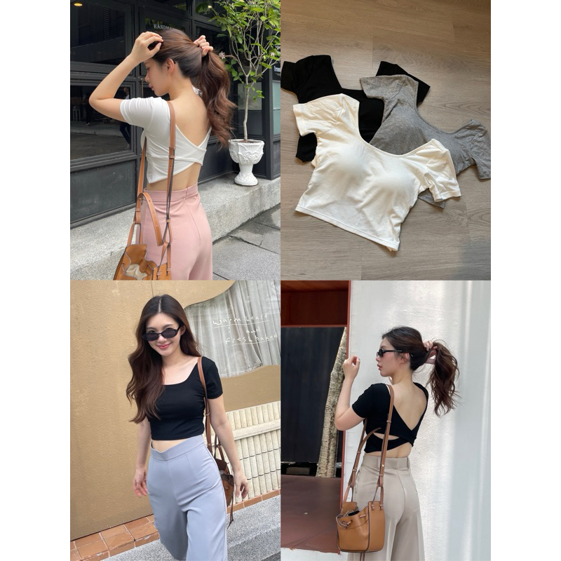 Sammy Crop Top ครอปไขว้หลัง