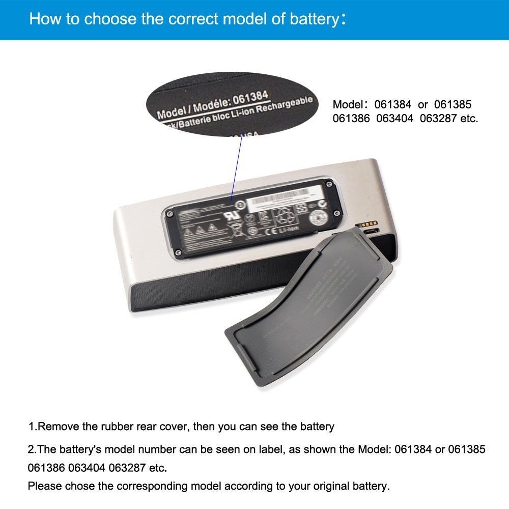 Original Replacement Battery 061384 063404 063287 061386 061385 For BOSE SoundLink Mini I Bluetoot
