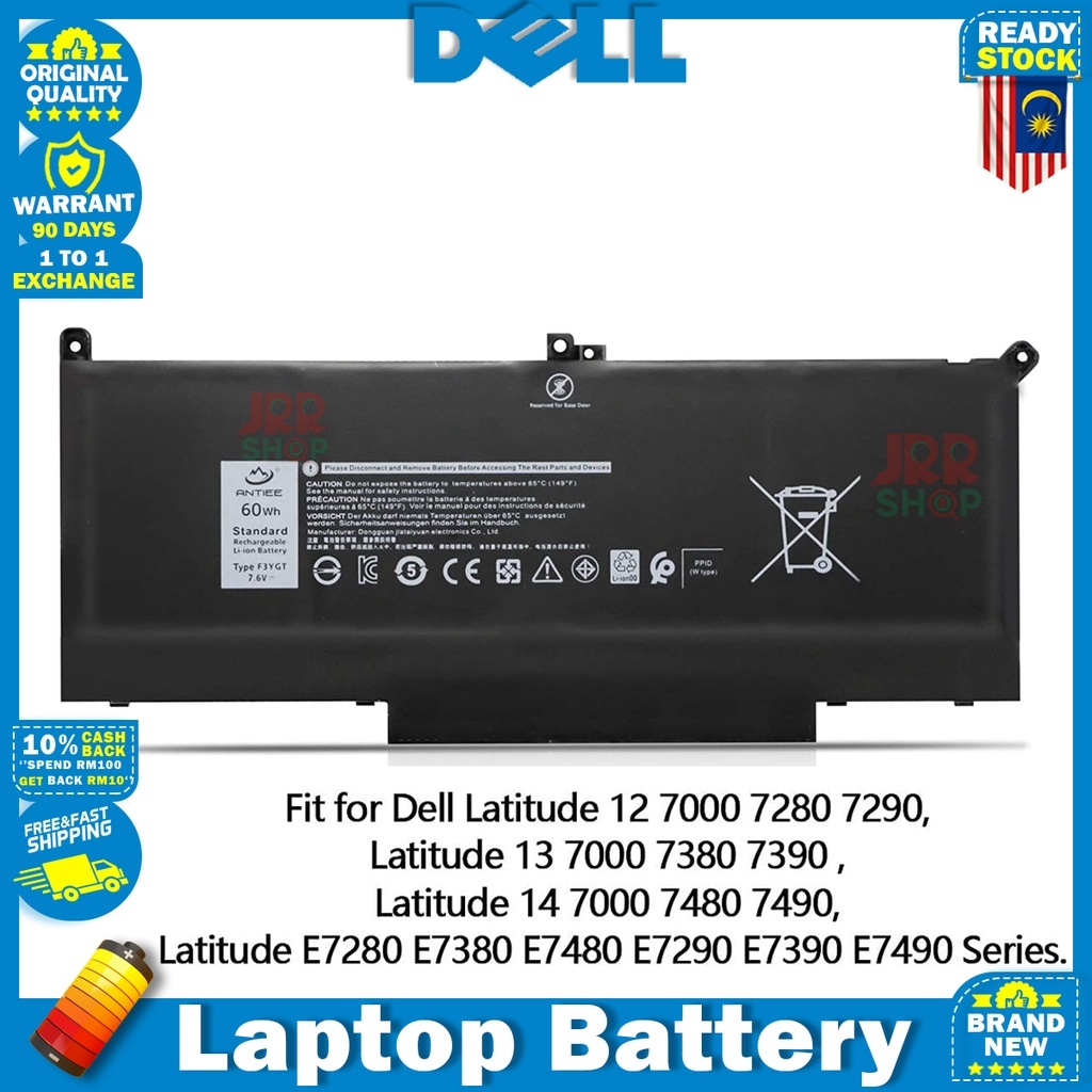 ต้นฉบับ DELL F3YGT M3WC DM6WC ละติจูด 12 13 14 7380 E7280 7000 7490 7290 7280 E7480 E7380 7390 748