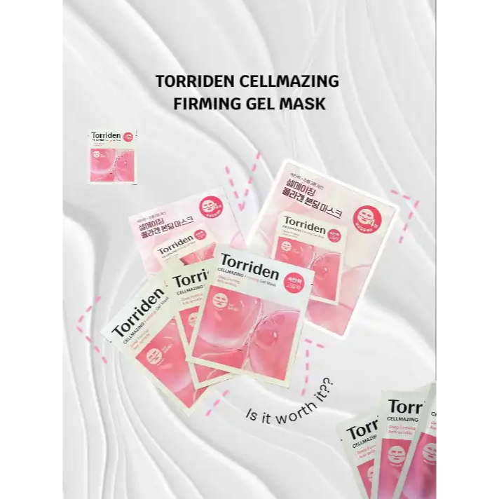 [สินค้าของแท้100% พร้อมส่ง] Torriden  Cellmazing  Firming Gel Beauty Mask (45g / 1แผ่น) [มาส์กหน้า+ค