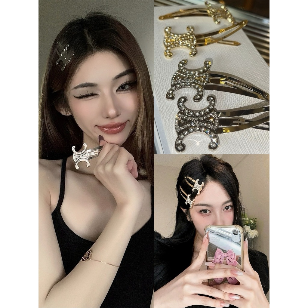 พร้อมส่ง ส่งไว กิ๊บงานเพชร CE งานเพชรวิ้งค์ ขนาดใหญ่ 8 cm. ทอง/เงิน