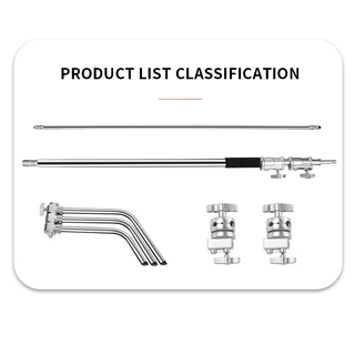 ขาตั้งไฟชนิดขาเหล็กสแตนเลสเมจิกC/Stainless steel magic leg C-Type light standปรับระดับได้ มีแขนบูม C Stand with arm boom