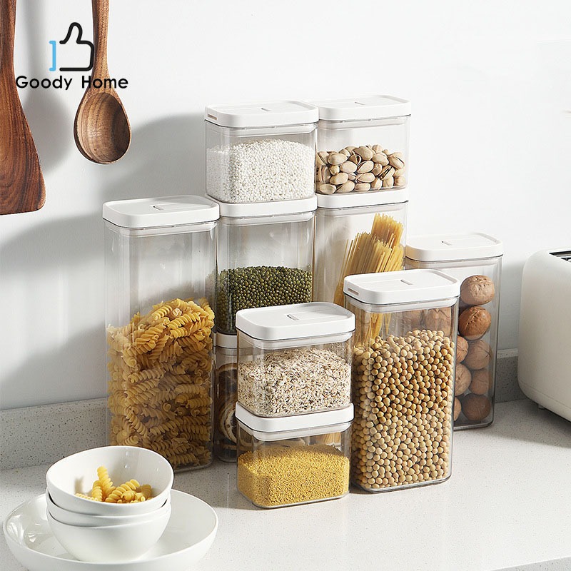 Goody Home กล่องเก็บอาหารแห้งพร้อมฝาปิดผนึก สำหรับใส่เครื่องปรุง เครื่องเทศ อาหารแห้ง