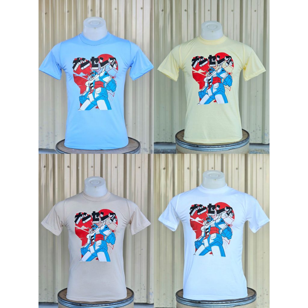 เสื้อยืดผ้าบางวินเทจ/คอกลมฟิต/กันดั้ม
