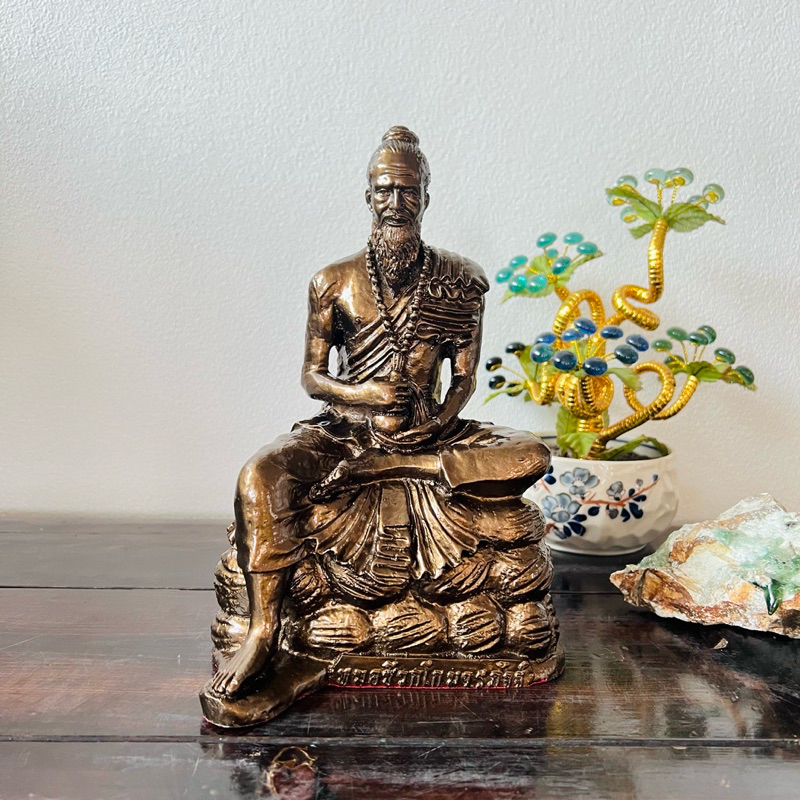 หมอชีวกโกมารภัจจ์ เนื้อแร่เหล็กน้ำพี้ หน้าตัก 5 นิ้ว ความสูง 9 นิ้ว - รูปที่ 4