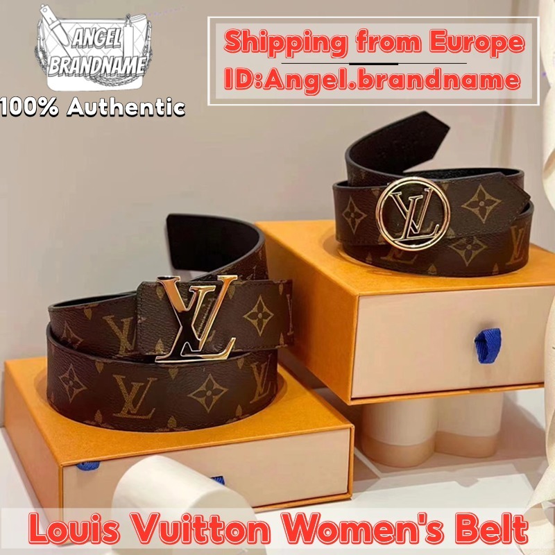 ✨หลุยส์วิตตอง Louis Vuitton Women's Belt เข็มขัด ใส่ได้ทั้งสองด้าน LV Initiales Reversible Belt