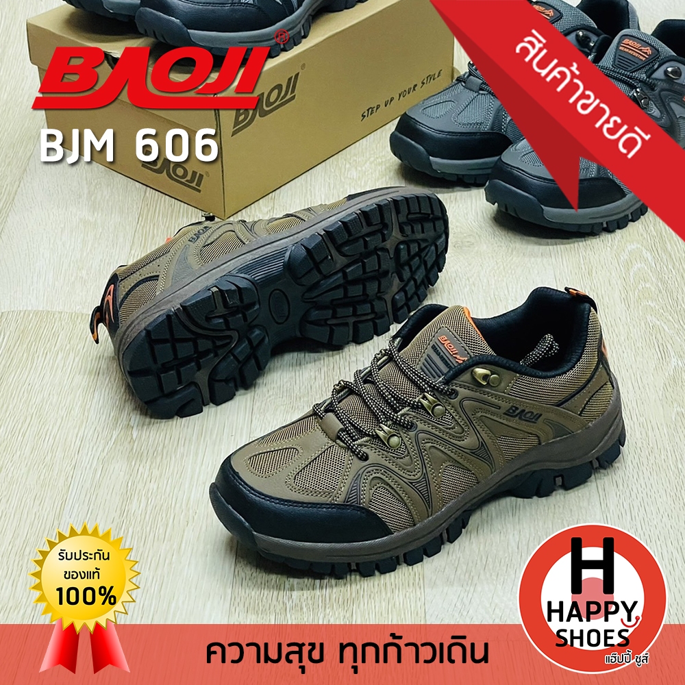 [🥇ของแท้100%🚚ส่งเร็ว🆓ฟรี...ถุงเท้า 1 คู่] BAOJI รองเท้าผ้าใบเดินป่า รองเท้าทำงาน ลุยงานได้ทุกที่ รุ่น BJM606 หล่อ ทนทาน
