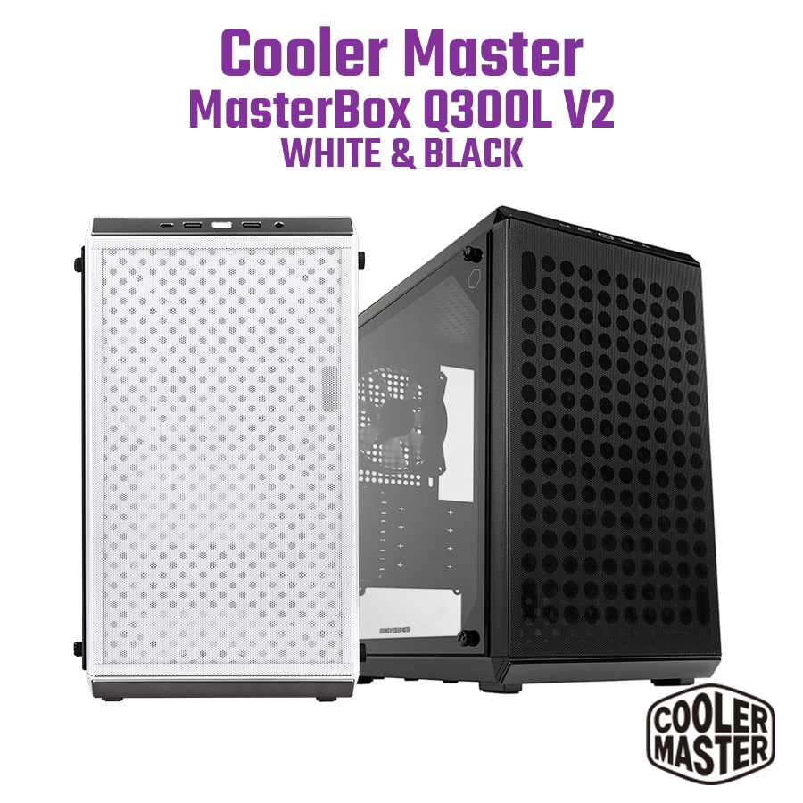 CASE (เคส) COOLER MASTER  MasterBox Q300L V2 (BLACK) (MICRO-ATX)