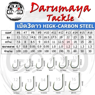 ตัวเบ็ด กล่องแดง สามดาว อิเซอะมา Iseama ตูดห่วง ตะขอเบ็ด ตาเบ็ด ดวงเบ็ด เบอร์ 6-16 บรรจุ 30-100 ตัว