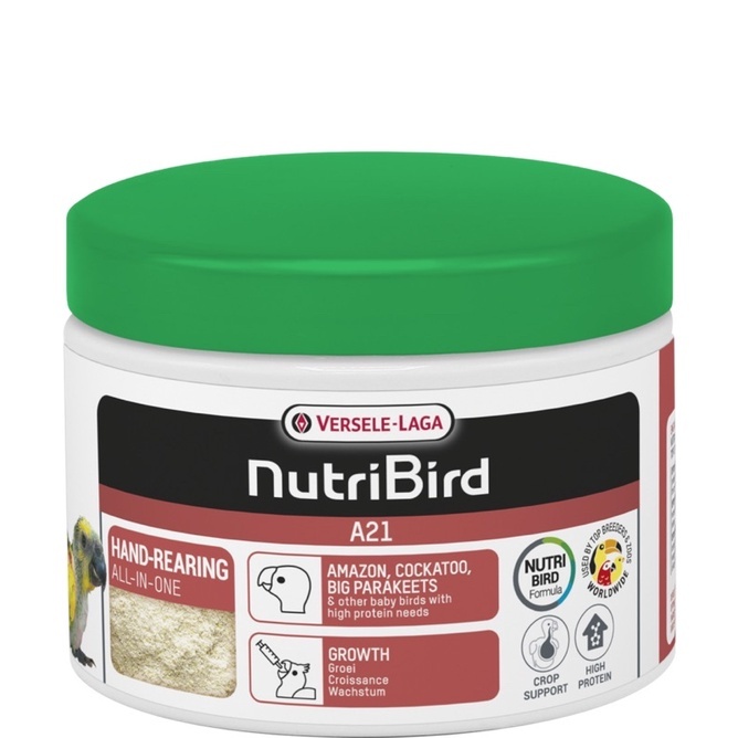 Nutribird A21 250g อาหารลูกป้อน  สูตรสมบูรณ์แบบสำหรับนกทุกสายพันธุ์ 250กรัม แพ็คเกจบริษัท