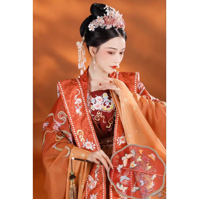 ❤️Pre-order❤️ ชุดจีนโบราณ ชุดแต่งงาน ชุดเจ้าสาวของจีนดั้งเดิม ฤดูแห่งดอกไม้บานแห่งราชวงศ์ซ่ง